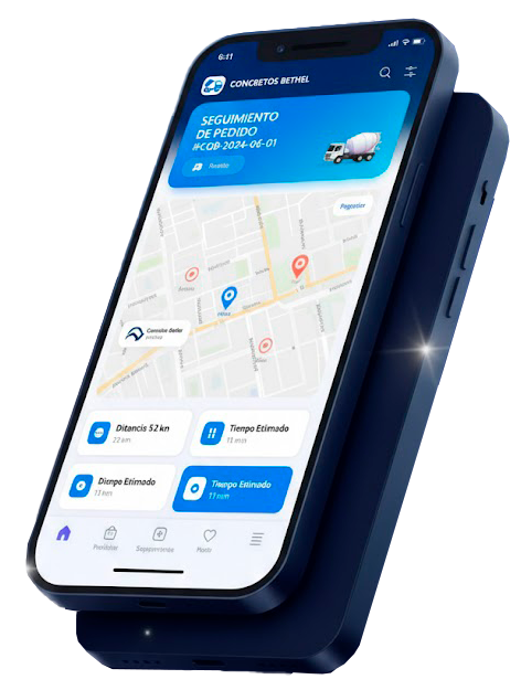 app de entrega concreto gps